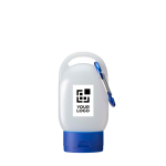 Draagbare handgel met karabijnhaak en citrusgeur 30ml met afdrukgebied