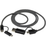 Magnetische 5-in-1-kabel tot 100cm met 65W snelladen kleur zwart derde weergave