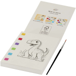 Kleurboek met aquarelpalet en penseel kleur wit