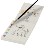 Kleurboek met aquarelpalet en penseel kleur wit tweede weergave