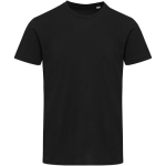 Unisex T-shirt met korte mouwen, ronde hals, katoen 200 g/m2 Elevate kleur zwart tweede weergave voorkant