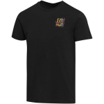 Unisex T-shirt met korte mouwen, ronde hals, katoen 200 g/m2 Elevate kleur zwart weergave zeefdruk