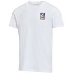 Unisex T-shirt met korte mouwen, ronde hals, katoen 200 g/m2 Elevate kleur wit weergave zeefdruk