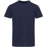 Unisex T-shirt met korte mouwen, ronde hals, katoen 200 g/m2 Elevate kleur marineblauw tweede weergave voorkant
