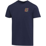 Unisex T-shirt met korte mouwen, ronde hals, katoen 200 g/m2 Elevate kleur marineblauw weergave zeefdruk