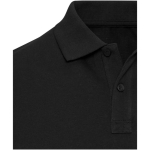 Unisex poloshirt met korte mouwen van gemengd katoen 220 g/m² Elevate kleur zwart weergave detail 1