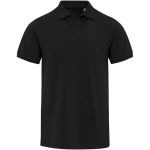 Unisex poloshirt met korte mouwen van gemengd katoen 220 g/m² Elevate kleur zwart tweede weergave voorkant