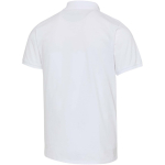 Unisex poloshirt met korte mouwen van gemengd katoen 220 g/m² Elevate kleur wit derde weergave achterkant