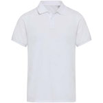 Unisex poloshirt met korte mouwen van gemengd katoen 220 g/m² Elevate kleur wit tweede weergave voorkant