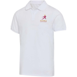 Unisex poloshirt met korte mouwen van gemengd katoen 220 g/m² Elevate kleur wit weergave zeefdruk