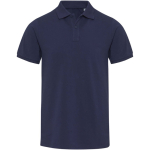 Unisex poloshirt met korte mouwen van gemengd katoen 220 g/m² Elevate kleur marineblauw tweede weergave voorkant