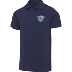 Unisex poloshirt met korte mouwen van gemengd katoen 220 g/m² Elevate kleur marineblauw weergave zeefdruk