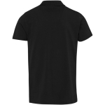 Unisex poloshirt met korte mouwen van gecertificeerd biologisch katoen 180 g/m2 Elevate kleur zwart tweede weergave achterkant