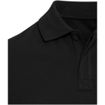 Unisex poloshirt met korte mouwen van gecertificeerd biologisch katoen 180 g/m2 Elevate kleur zwart weergave detail 1