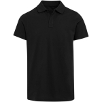 Unisex poloshirt met korte mouwen van gecertificeerd biologisch katoen 180 g/m2 Elevate kleur zwart tweede weergave voorkant