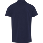 Unisex poloshirt met korte mouwen van gecertificeerd biologisch katoen 180 g/m2 Elevate kleur marineblauw tweede weergave achterkant