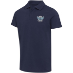 Unisex poloshirt met korte mouwen van gecertificeerd biologisch katoen 180 g/m2 Elevate kleur marineblauw weergave zeefdruk