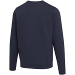 Uniseks sweater met ronde hals en geborstelde binnenkant 280 g/m2 Elevate kleur marineblauw derde weergave achterkant