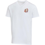 Unisex T-shirt met korte mouwen, V-hals, biologisch katoen 200 g/m2 Elevate kleur wit weergave zeefdruk