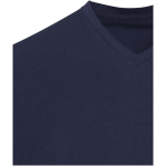 Unisex T-shirt met korte mouwen, V-hals, biologisch katoen 200 g/m2 Elevate kleur marineblauw weergave detail 1