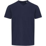 Unisex T-shirt met korte mouwen, V-hals, biologisch katoen 200 g/m2 Elevate kleur marineblauw tweede weergave voorkant