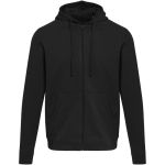 Uniseks hoodie met geruwde binnenkant 280 g/m² Elevate kleur zwart tweede weergave voorkant