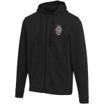 Uniseks hoodie met geruwde binnenkant 280 g/m² Elevate kleur zwart weergave zeefdruk