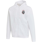 Uniseks hoodie met geruwde binnenkant 280 g/m² Elevate kleur wit weergave zeefdruk