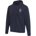 Uniseks hoodie met geruwde binnenkant 280 g/m² Elevate kleur marineblauw weergave zeefdruk