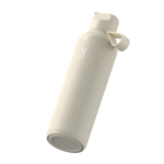 Fles van gerecycled roestvrij staal met rietje 710ml Ocean Bottle kleur zand derde weergave