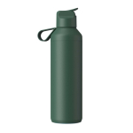 Fles van gerecycled roestvrij staal met rietje 710ml Ocean Bottle kleur donkergroen tweede weergave achterkant