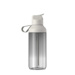 Transparante fles met rietje en klapdeksel 710ml Ocean Bottle kleur lichtgrijs tweede weergave achterkant