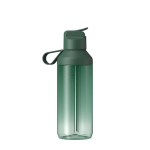 Transparante fles met rietje en klapdeksel 710ml Ocean Bottle kleur donkergroen tweede weergave achterkant