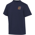Oversized T-shirt van biologisch katoen met grammage 260 g/m2 Elevate kleur marineblauw weergave zeefdruk