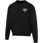Oversize sweater met ronde hals van eco-katoen 280 g/m2 Elevate kleur zwart weergave zeefdruk