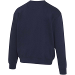 Oversize sweater met ronde hals van eco-katoen 280 g/m2 Elevate kleur marineblauw derde weergave achterkant