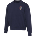 Oversize sweater met ronde hals van eco-katoen 280 g/m2 Elevate kleur marineblauw weergave zeefdruk