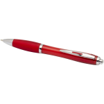 Klikpen van gerecycled kunststof met grip, zwarte inkt kleur rood tweede weergave