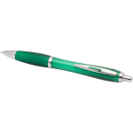 Klikpen van gerecycled kunststof met grip, zwarte inkt kleur groen tweede weergave