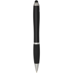 Draaibalpen met touchscreenpen en zachte grip, blauwe inkt kleur zwart tweede weergave achterkant