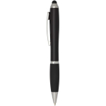 Draaibalpen met touchscreenpen en zachte grip, blauwe inkt kleur zwart weergave zijkant