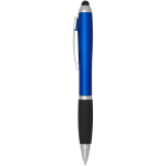 Draaibalpen met touchscreenpen en zachte grip, blauwe inkt kleur koningsblauw weergave zijkant