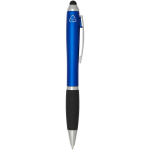 Draaibalpen met touchscreenpen en zachte grip, blauwe inkt kleur koningsblauw tweede weergave met zijkant