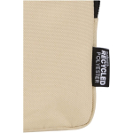 Waterafstotend tasje voor flessen met rits en klittenband kleur bruin weergave detail 1