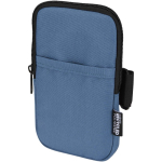 Waterafstotend tasje voor flessen met rits en klittenband kleur bondi blauw