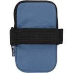 Waterafstotend tasje voor flessen met rits en klittenband kleur bondi blauw tweede weergave achterkant
