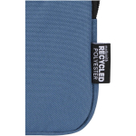 Waterafstotend tasje voor flessen met rits en klittenband kleur bondi blauw weergave detail 1