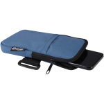 Waterafstotend tasje voor flessen met rits en klittenband kleur bondi blauw tweede weergave