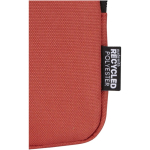 Waterafstotend tasje voor flessen met rits en klittenband kleur mahonie weergave detail 1