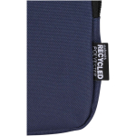 Waterafstotend tasje voor flessen met rits en klittenband kleur marineblauw weergave detail 1